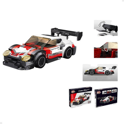 Brinquedo Montar Blocos Carro Esportivo Realista Movimentos 0