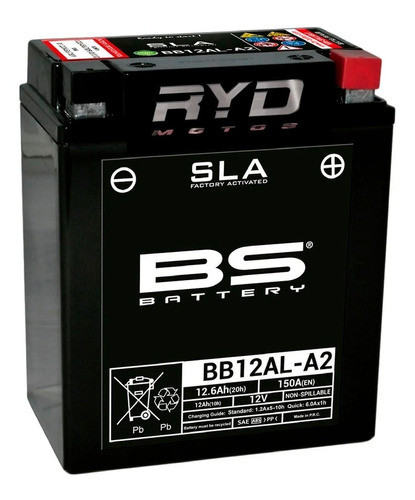 Batería Bb12al-a2 Yb12al-a2 Kawasaki En 500 Vulcan 96 - Bs 0