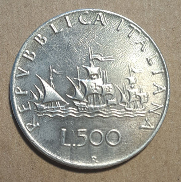 Italia Moneda 500 Liras 1960, Plata. 0 Italia Moneda 500 Liras 1960, Plata. 0