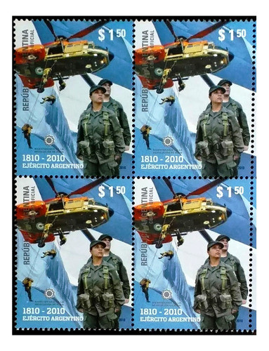 2010. Bicentenario. Ejército Argentino. Cuadro. Mint 0
