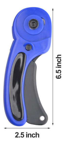 Cortador Rotatorio 11,25 Cm Para Papel Y Costura Azul 1