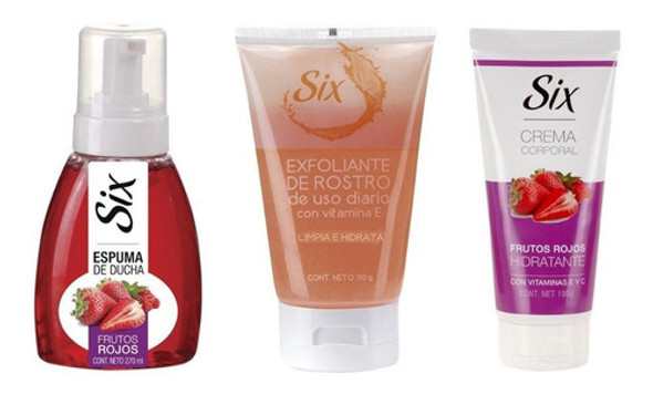 Pack Six Gel De Ducha + Crema Corporal + Exfoliante 0