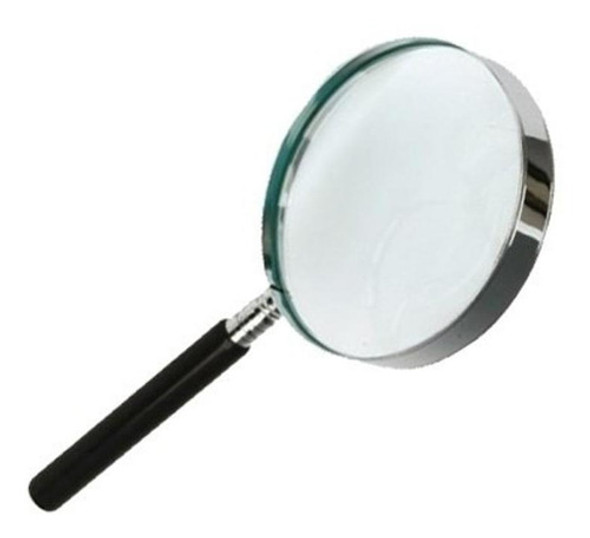 Lupa De Mano Aumento 5x 60mm Aro Metal Lente Cristal Mineral 0