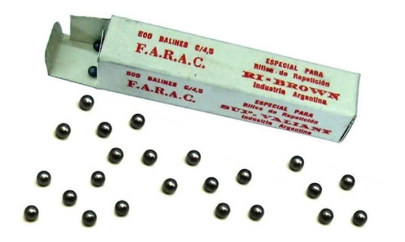 Balines Esfericos Farac 4,5 X 500 Unid 0 Balines Esfericos Farac 4,5 X 500 Unid 0