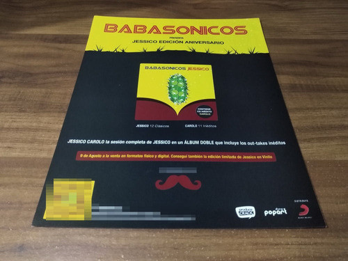 (pc533) Publicidad Babasonicos * Jessico Aniversario * 2012 0