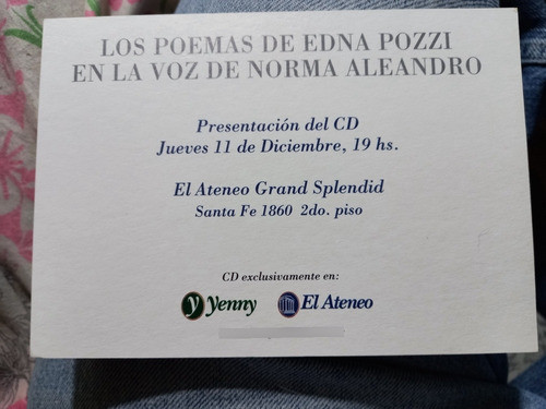 Norma Aleandro Poemas De Edna Pozzi 1