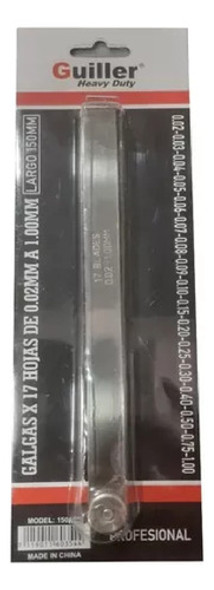 Juego Sondas 17pz Métrica Largas 15cm 0.02-1 Mm Guiller 0