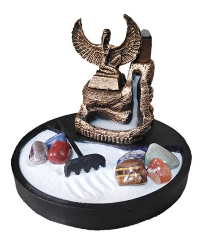 Jardim Zen Incensario Isis Cascata Pedras 7 Chakras + Brinde 0