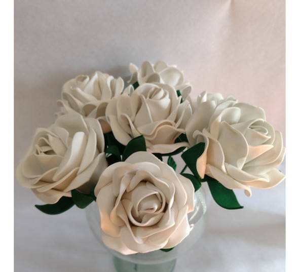 Ramo De Goma Eva 7 Flores De 6 Cm ! 1