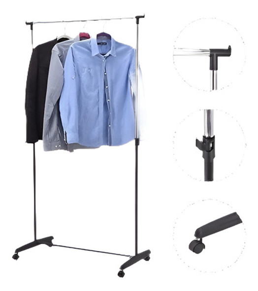 Balanceo Ropa Estante Percha Portátil Pesado Carril Estante 0