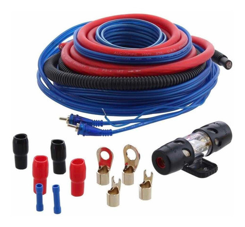 Kit Cables Y Fusibles Instalacion Potencia 2100w Audio Pipe 1