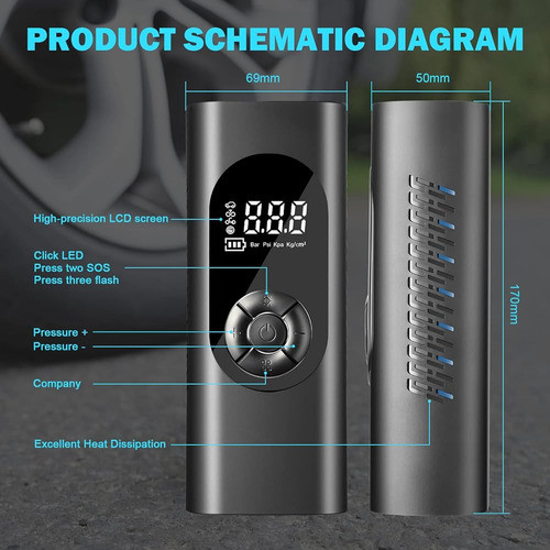 Dna Motoring Tools-00270 150 Psi Wireless Portable Air Pump 1