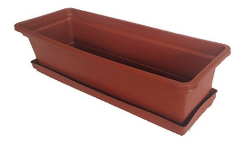 10 Jardineiras Floreiras + 10 Pratos 58cm Marrom Planta Flor 1