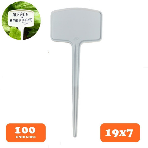 Plaquinha Placa Identificação De Plantas 19x7 - 100 Unidades 1