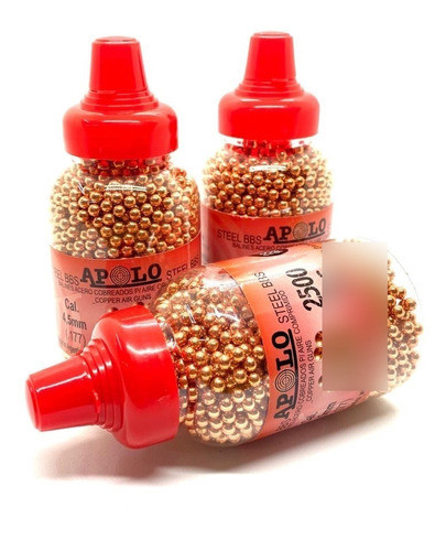 Balines Apolo Esfericos 4.5 Mm Steel Bbs X 2500 Pistola Co2 0