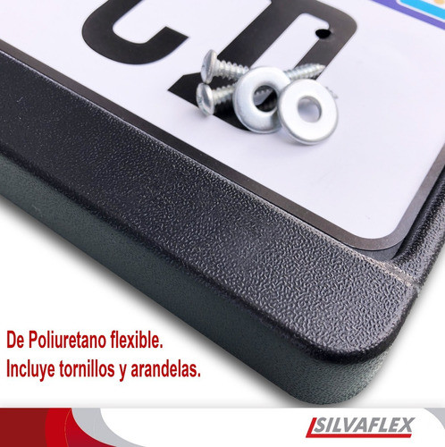Protector Frontal Goma Paragolpes Porta Patente Antishox 3.0 Silvaflex 1