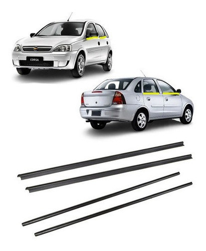 Kit Borrachas Pestanas Externas Lado Fora Corsa Joy 4pt 0