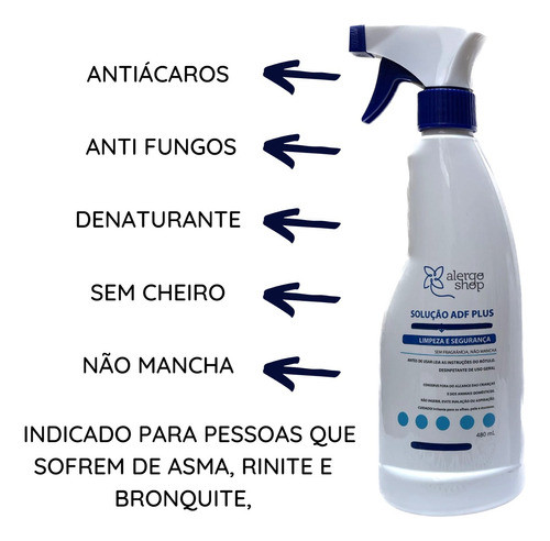Kit C/ 3 Adf Plus Solução Acaricida Da Alergoshop Antiacaro 1