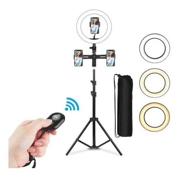 Aro Anillo Luz Led  Trípode 3 Soportes Maquillaje Youtube 1