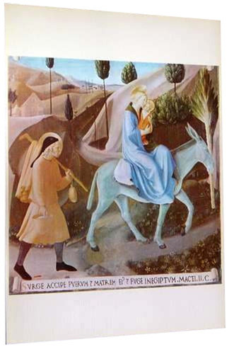 Gravura Fuga Para O Egito Fra Angelico 27x37 P/quadro * 0
