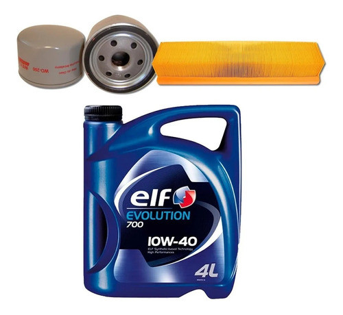 Kit Filtros Y Aceite Elf 10w40 4 Litros Renault Logan 1.5 0