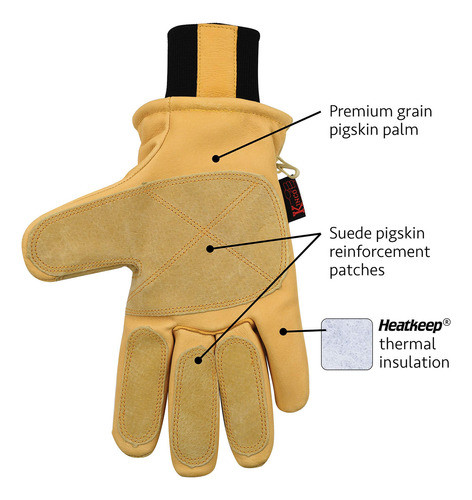 Kinco - Guantes De Trabajo Y Esqu De Cuero Premium (901) 1