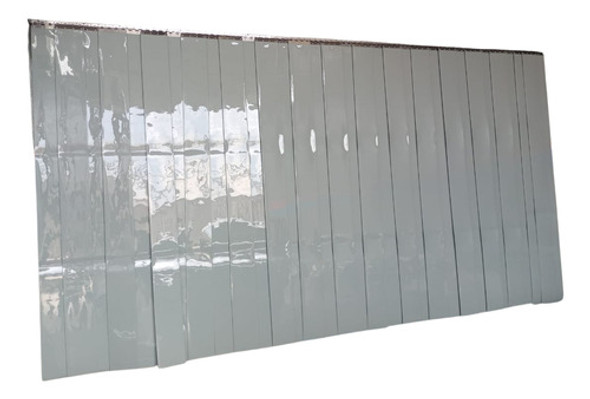 Cortina Pvc Standard Cinza 1,0(l) X 2,10(a)  Frete Gratis 0