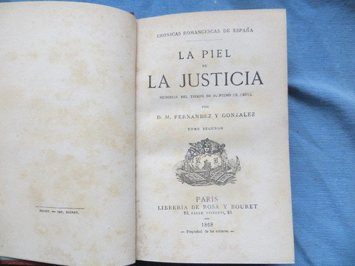 La Piel De La Justicia, Fernandez Y Gonzalez 1868 Tomo 2do 1
