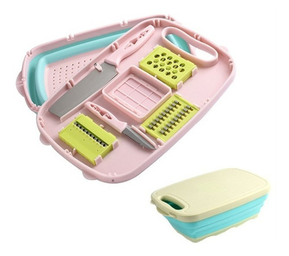 Tabla De Picar Multifuncion 3 En 1 + Accesorios Y Cuchillos 0
