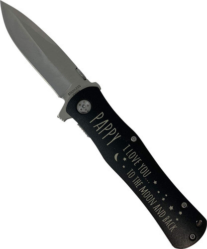 Cuchillo Navaja Plegable Para Regalo De Acero Negro 1