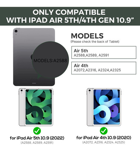 Typecase Funda De Teclado Tactil Para iPad Air De 5ª Generac 1