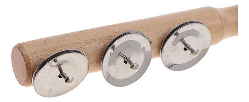 Mão Percussão Vara De Madeira Sinos Halteres Agitador 1