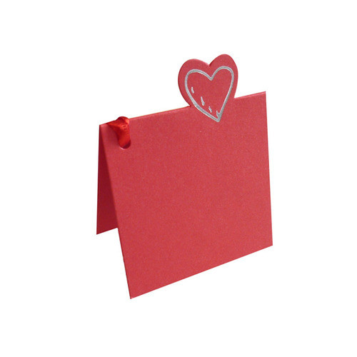 Cartão De/para Coração Vermelho 5,5x7cm Teca 0