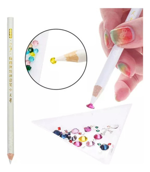 Lápiz De Cera Mágico Levanta Strass Y Decorado Uñas Nail Art 0