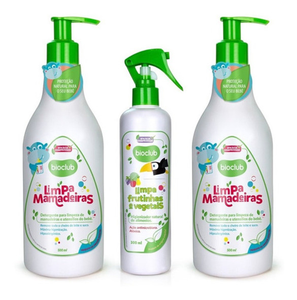 Kit Queridinhos Bioclub Limpa Mamadeira Frutinhas E Vegetais 0