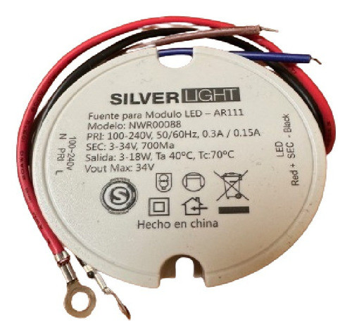 Driver Fuente Transformador Led 12v 18w Ar111 Dicroica 0