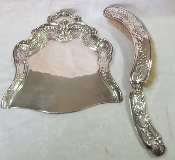 Antiguo Miguero Plata Lappas Cepillo Palita Baño Plata B60 0