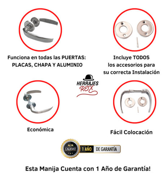 Picaporte Manija Aluminio Ministerio Economica.oferta!rexx 1