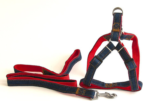Pretal + Correa 1,20 M  Perro Gato Jean Polyester Obelisco 1
