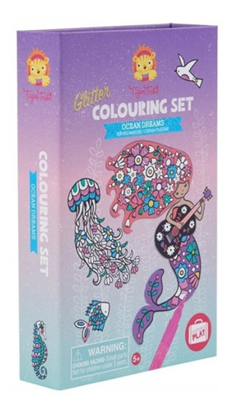 Set De Colorear Glitter Océano Para Niños Tiger Tribe 0 Set De Colorear Glitter Océano Para Niños Tiger Tribe 0