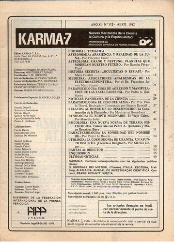 Karma 7 Nro 113 - Revista Parapsicologia Y Ocultismo 1