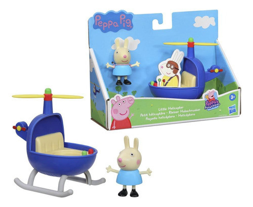Figura Peppa Pig Vehículo Pequeño Helicóptero Rebecca 11cm 0