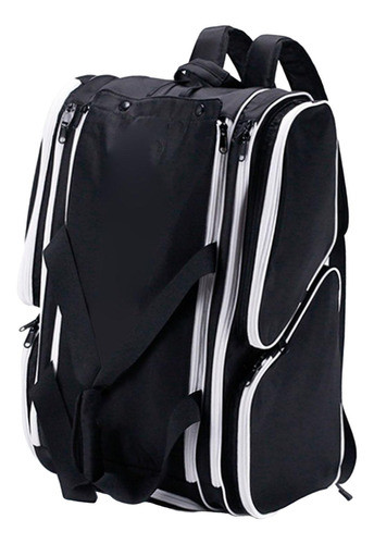 Mochila De Pickleball Bolsa De Transporte Com Preto E Branco 0