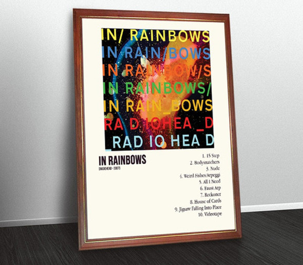 Radiohead Poster Album In Rainbows En Cuadro Para Colgar 0
