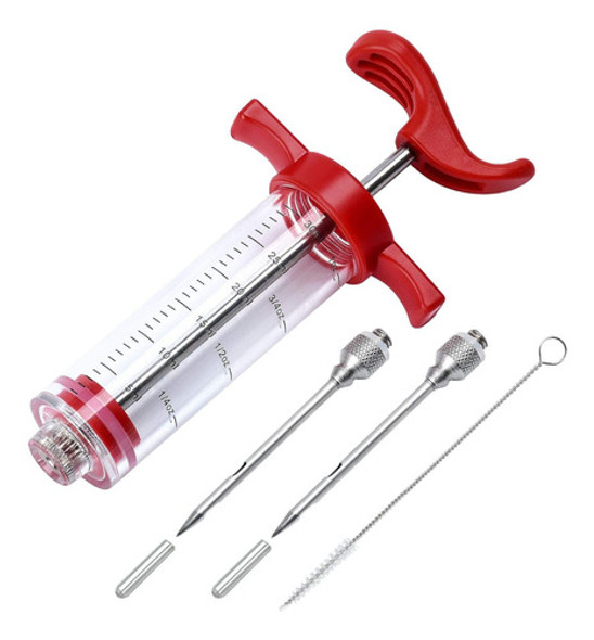 Inyector De Carne Plástico Para Pavos Con 2 Agujas Inoxidabl 0