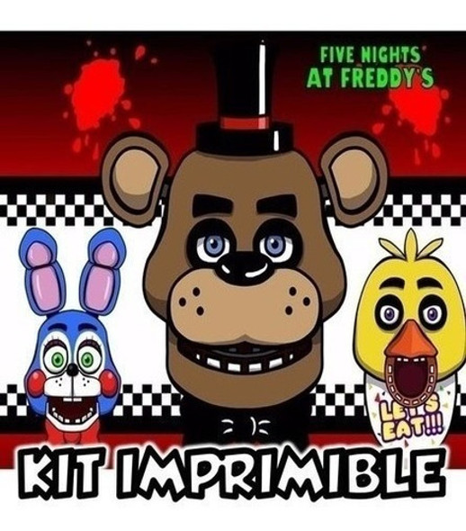 Kit Imprimible Five At Night Freddys Candybar Cumpleaños 1