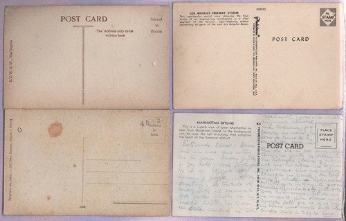 0395_lote De 12 Tarjetas Postales De E.e.u.u. 1