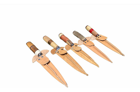 Cuchillo Artesanal De Asado Afilado Con Vaina De Cuero 14cm 0