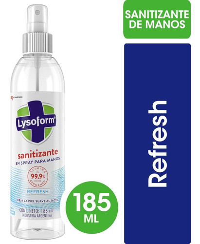 Lysoform Sanitizante Spray Refresh 185 Ml X 3 Unidades 1