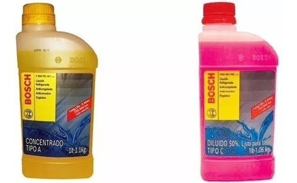 Liquido Refrigerante Bosch Organico Amarillo Rojo 1 Litro 0